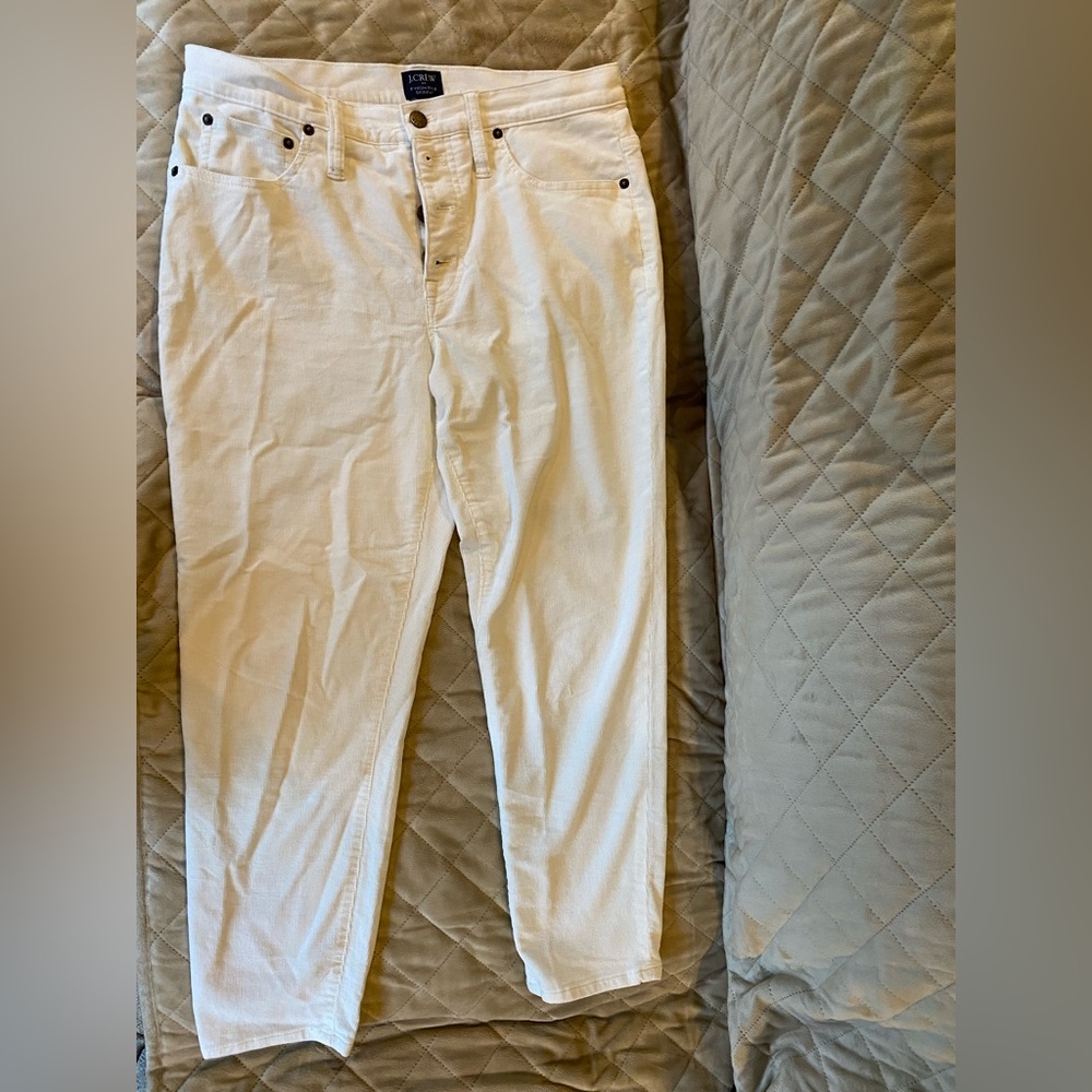 JCrew Corduroy Off White Pants Size 30/10P